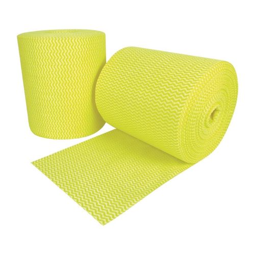 EcoTech Envirowipe Antibacterial Compostable Cleaning Cloths Yellow (Roll of 2 x 250) - FA214 - 1