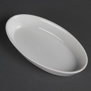 Olympia Whiteware Oval Sole Dishes 184x 103mm (Pack of 6) - W434 - 3