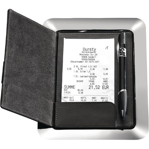 APS Stainless Steel and Leather Bill Presenter - GH406 - 1