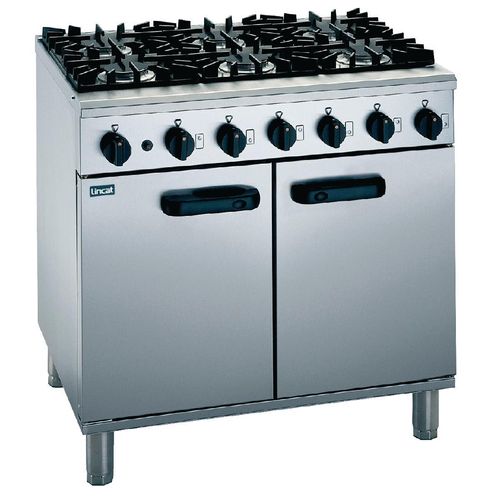 Lincat Silverlink 600 Natural Gas 6 Burner Oven Range SLR9/N - F047-N - 1