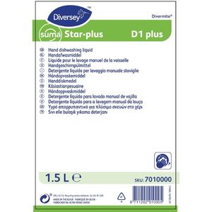 Suma Star-plus D1 Washing Up Liquid Concentrate 1.5Ltr (4 Pack) - GC397 - 3