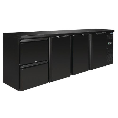 Polar U-Series Triple Door Back Bar Counter Fridge with Drawers - GL188 - 1