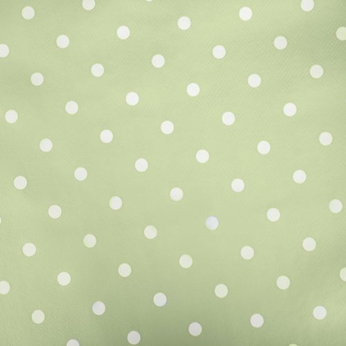 Wipe Clean PVC Table Cloth Pale Green Small Polka Dot 1400x1400mm