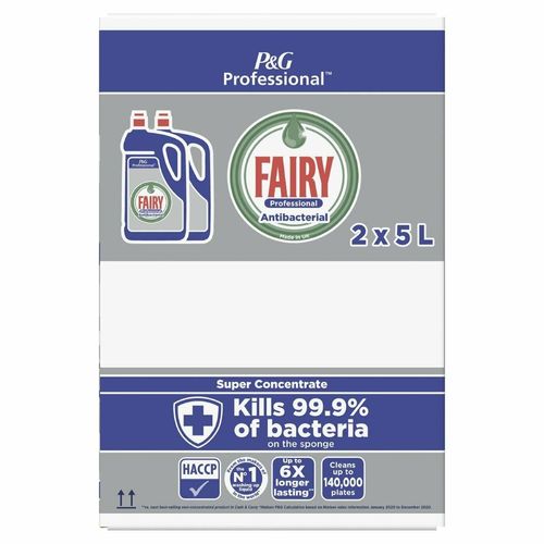 Fairy Professional Super Concentrated Washing Up Liquid Antibacterial 5Ltr (Pack of 2) - DX557 - 2