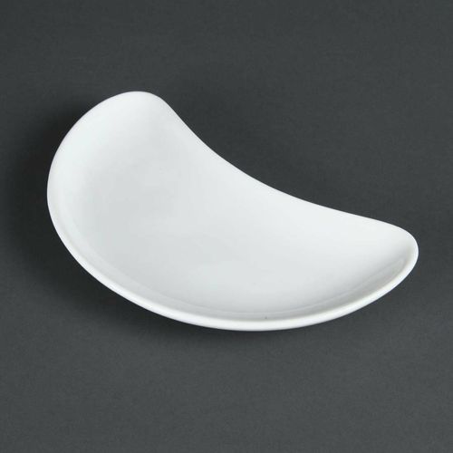 Olympia Whiteware Crescent Salad Plates 200mm (Pack of 12) - C231 - 1