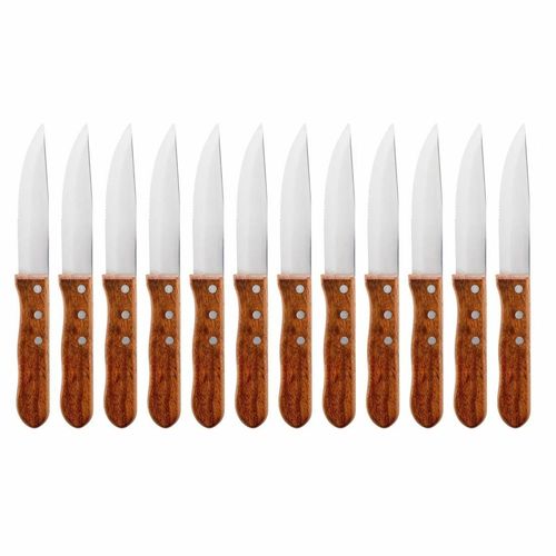 Olympia Jumbo Steak Knives Rosewood Handle (Pack of 12) - GG819 - 3