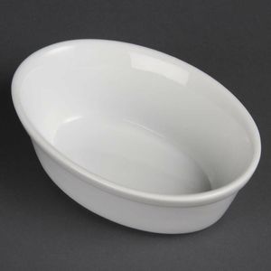 Olympia Whiteware Oval Pie Bowls 161mm (Pack of 6) - DK807 - 1