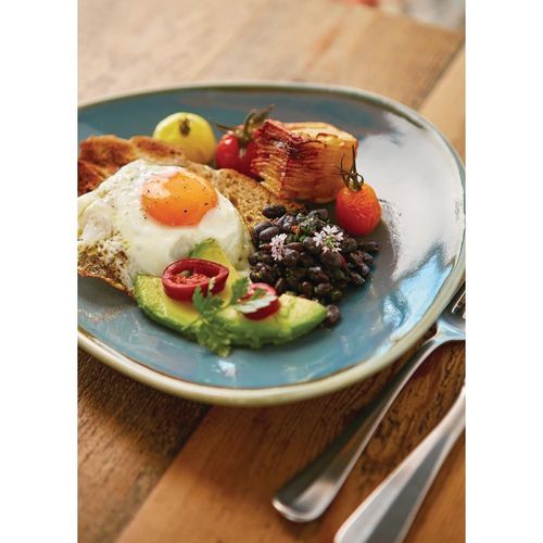 Olympia Kiln Triangular Plate Ocean 280mm (Pack of 4) - GP343 - 6