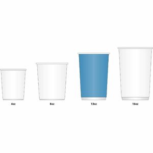 Fiesta Recyclable Coffee Cups Double Wall Kraft 340ml / 12oz (Pack of 25) - GP437 - 3