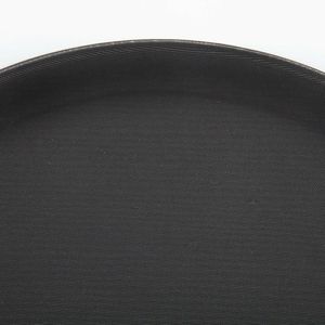 Olympia Kristallon Polypropylene Round Non-Slip Tray Black 356mm - C557 - 3