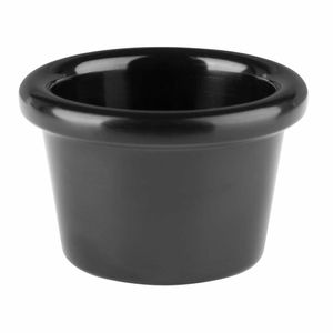 Olympia Kristallon Melamine Plain Ramekins Black 63mm (Pack of 12) - DM161 - 1