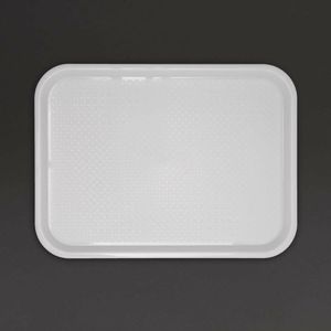 Olympia Kristallon Polypropylene Fast Food Tray White Large 450mm - GF997 - 3
