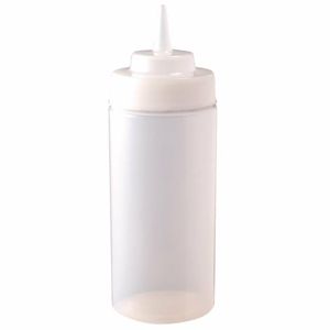 Vogue Clear Wide Neck Squeeze Sauce Bottle 16oz - E092 - 1