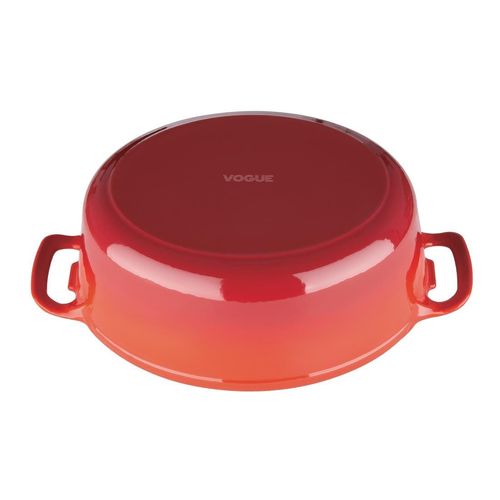 Vogue Red Oval Casserole Dish 5Ltr - GH313 - 4