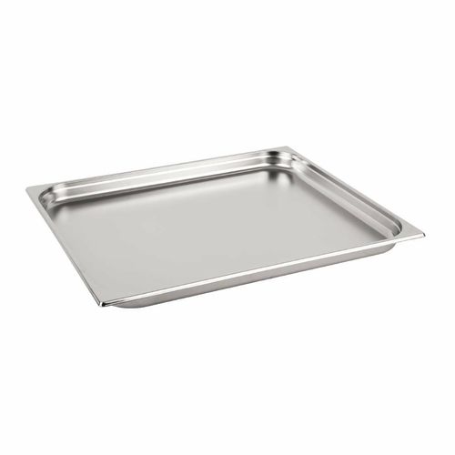 Vogue Stainless Steel 2/1 Gastronorm Pan 40mm - K801 - 1