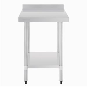 Vogue Stainless Steel Table with Upstand 600mm - GJ505 - 3