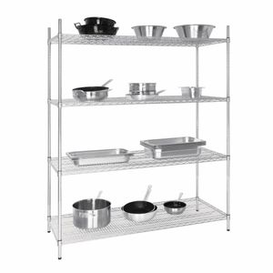 Vogue 4 Tier Wire Shelving Kit 1525x610mm - U258 - 3