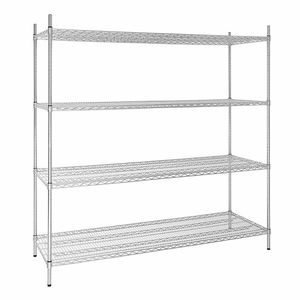 Vogue 4 Tier Wire Shelving Kit 1830x610mm - U259 - 1