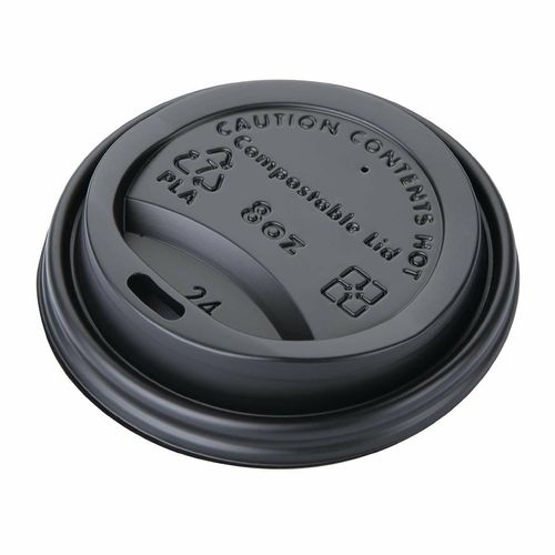 Fiesta Compostable Coffee Cup Lids 225ml / 8oz (Pack of 1000) - DS052 - 1