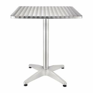 Bolero Square Bistro Table Stainless Steel 600mm - U427 - 1
