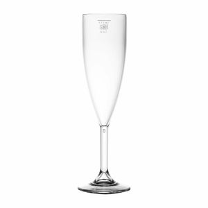 BBP Polycarbonate Champagne Flutes 200ml CE Marked at 175ml (Pack of 12) - CG945 - 1