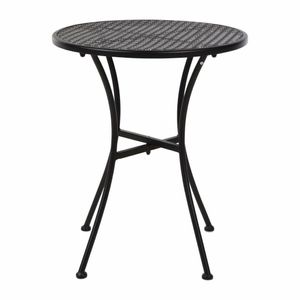 Bolero Black Steel Patterned Round Bistro Table Black 600mm - GG705 - 3