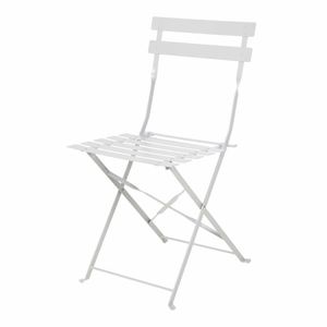 Bolero Steel Pavement StyleFolding Chairs Grey (Pack of 2) - GH551 - 1