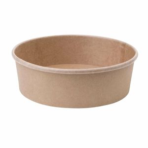 Fiesta Compostable Round Kraft Salad Bowls 500ml / 18oz (Pack of 300) - FB196 - 1