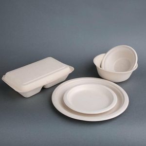 Fiesta Compostable Bagasse Round Bowls Natural Colour 11oz (Pack of 50) - FC543 - 3