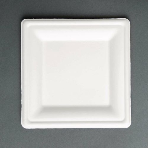 Fiesta Compostable Bagasse Square Plates 261mm (Pack of 50) - FC520 - 1