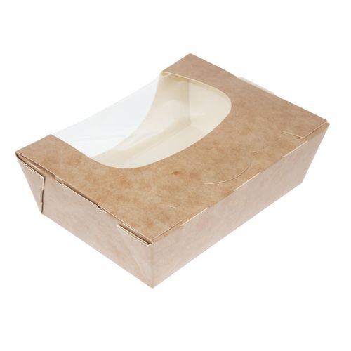 Colpac Zest Compostable Kraft Medium Salad Box 825ml/29oz (Pack of 250) - FA392 - 3
