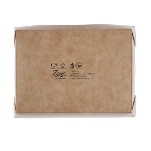 Colpac Zest Compostable Kraft Medium Salad Box 825ml/29oz (Pack of 250) - FA392 - 7