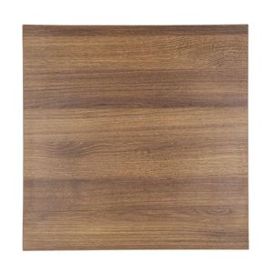 Bolero Pre-drilled Square Table Top Rustic Oak 700mm - GR330 - 3