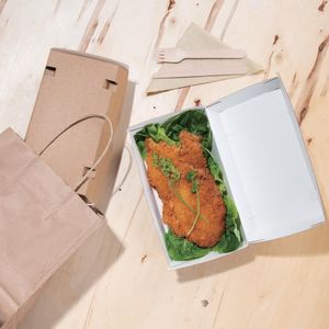 Fiesta Compostable Kraft Food Boxes Large 204mm (Pack of 100) - FB667 - 3