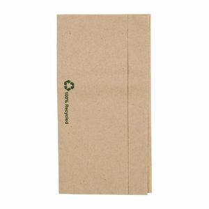 Fiesta Recyclable Recycled Lunch Napkin Kraft 32x30cm 1ply Dispenser Fold (Pack of 6000) - FE211 - 1