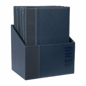 Securit Contemporary Menu Covers and Storage Box A4 Blue (Pack of 20) - U270 - 3