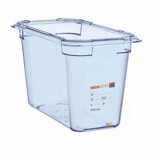 Araven ABS Food Storage Container Blue GN 1/3 200mm - GP581 - 1