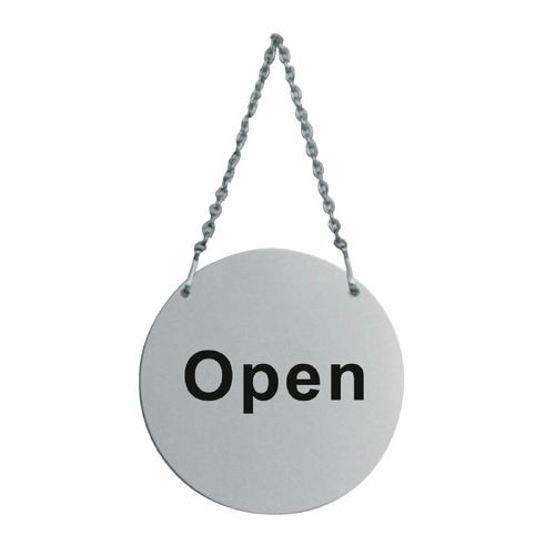 Stainless Steel Door Sign - Open and Closed - U065 - 1