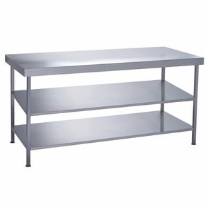 Parry Fully Welded Stainless Steel Centre Table 2 Undershelves 1200x600mm - DC611 - 1