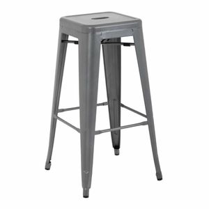 Bolero Bistro Steel High Stool Gun Metal (Pack Of 4) - DM934 - 1