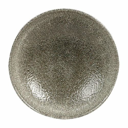 Churchill Studio Prints Raku Round Coupe Plates Quartz Black 165mm (Pack of 12) - HC770 - 1
