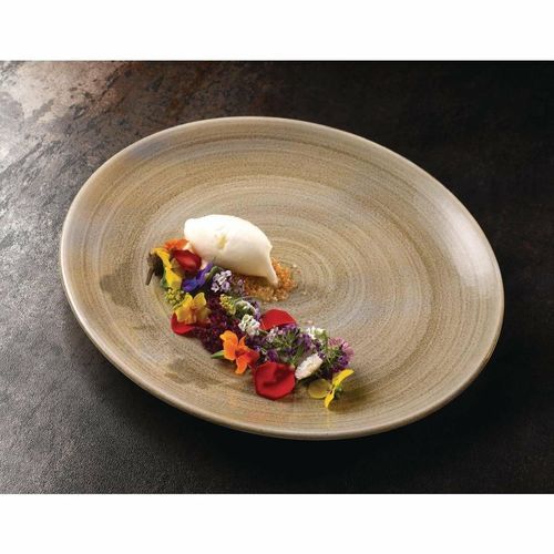 Churchill Stonecast Patina Antique Coupe Plates Taupe 288mm (Pack of 12) - HC786 - 2