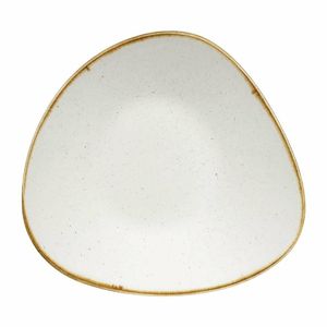 Churchill Stonecast Triangular Shallow Bowls Barley White 210mm - DY877 - 1