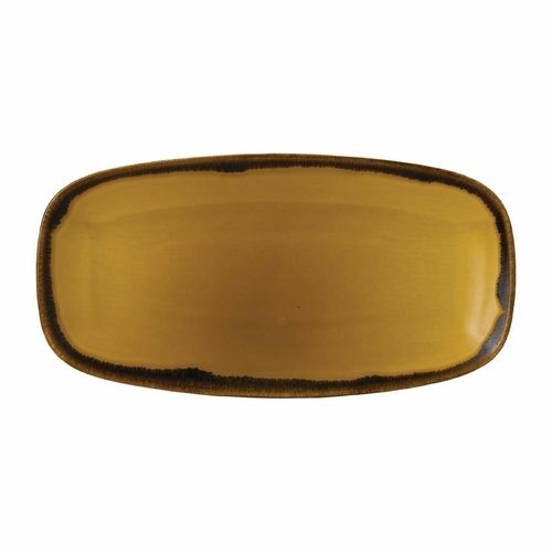 Dudson Harvest Dudson Mustard Chef's Oblong Plate 153mm (Pack of 12) - FJ780 - 1