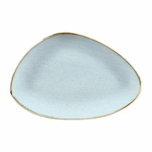 Churchill Stonecast Triangular Chefs Plates Duck Egg 304 x 205mm (Pack of 6) - FC159 - 1