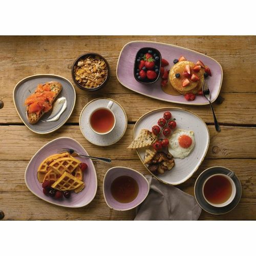 Churchill Stonecast Barley White Triangle Walled Chefs Plate 200mm (Pack of 6) - FR031 - 4
