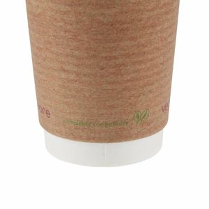 Vegware Compostable Coffee Cups Double Wall 230ml / 8oz (Pack of 500) - GH020 - 3
