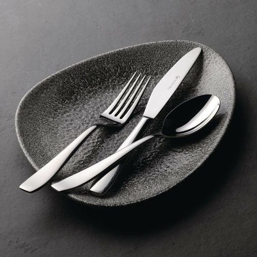 Churchill Studio Prints Raku Triangular Plates Quartz Black 356mm (Pack of 6) - DY215 - 3