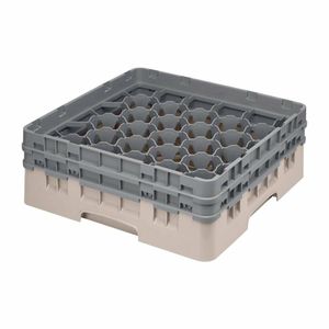 Cambro Camrack Beige 30 Compartments Max Glass Height 133mm - FD074 - 1