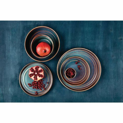 Olympia Cavolo Iridescent Flat Round Bowls 220mm (Pack of 4) - FD913 - 2